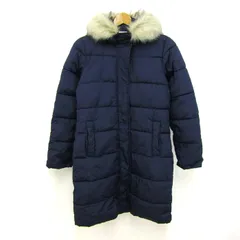 ギャップ 中綿ジャケット コート アウター ファー付き レディース XSサイズ ネイビー GAP 【中古】