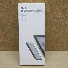 Surface Pro 9/10/11/X USB ハブ 7-in-2 USBハブ　シルバー➁
