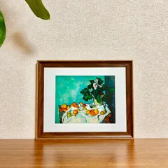新品☆額縁付アートポスター☆ポール・セザンヌ（Paul Cézanne）☆静物画☆Still Life☆風景画☆Still Life with Apples and a Pot of Primroses, ca. 1890☆463