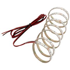 【人気商品】Kaito Denshi(海渡電子) LEDテープライト 12V 細い 極細 防水 高密度 幅5.8mm 高輝度 IP54 白ベース 片端子 白色 50cmのサムネイル