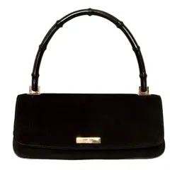 GUCCI グッチ　バンブー　ハンドバッグ　スエード　ブラック