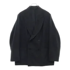 COMOLI (コモリ) 21AW ピークドラペル強縮ウールダブルジャケット ブラック U03-01005のサムネイル