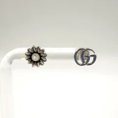 【廃盤美品】GUCCI ダブルGロゴ フック シルバーピアス 片耳 colemo_ybd770758001