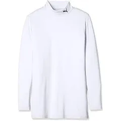 プーマ(PUMA) サッカー コンプレッション ジュニア モックネック 長袖シャツ 656332 プーマホワイト/プーマブラック(04) 150cm