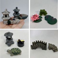 和風ミニチュア色々10点セット　テラリウムや盆栽に!