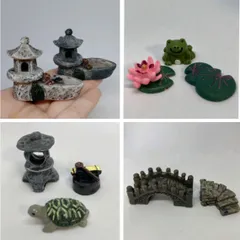 和風ミニチュア色々10点セット　テラリウムや盆栽に!