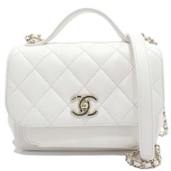 【栄】シャネル アフィニティ マトラッセ A93749 キャビア WH GD金具 ランダムシリアル ショルダーバッグ 2WAY 女性 箱 保存袋