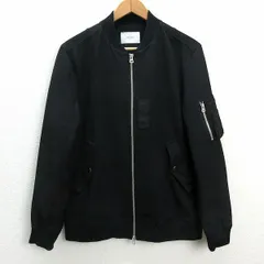 k■インヘリット/INHERIT ボンバージャケットJKT【L】黒/MENS■80【中古】