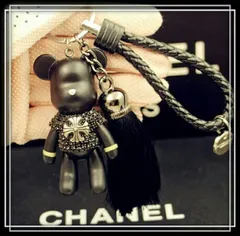 新品 悪羅 ベアーストラップ スマホ キーリング アクセサリー クロス