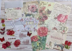 コラージュ　おすそわけ　紙もの　花房少女　C