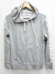 ◇ UNDER ARMOUR アンダーアーマー ロゴ ジップアップ 長袖 パーカー サイズMD グレー レディース P  【1406180030209】