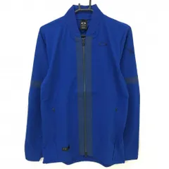 【新品】オークリー ジャケット ブルー ロゴネイビー 撥水 防風 ストレッチ  メンズ M ゴルフウェア Oakley