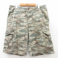 W36/古着 ショート カーゴ パンツ ショーツ メンズ コットン ベージュ他 カーキ 迷彩 25jun25 中古 ボトムス 短パン ショーパン