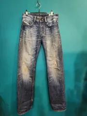 DIESEL(ディーゼル) adidas(アディダス) コラボ ウォッシング ダメージ ストレート デニム