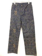 美品 LOUIS VUITTON ルイヴィトン 24年製 エンブロイダードデニムパンツ RM242M MSU HRD86W #27 メンズ インディゴ ジーンズ