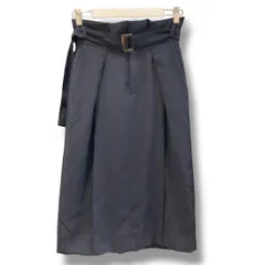 ADORE アドーア ベルト付き スカート ネイビー 濃紺 サイズ36 日本製 バックスリット ミモレ丈 総裏 オフィススタイル 通勤 レディース 春 ゴーゴー古着久喜倉庫店 北草1207のサムネイル