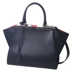 フェンディ　FENDI トロワジュール　ブラック　ハンドバッグ 楽天市場】【美品】 フェンディ トロワジュール カーフレザー