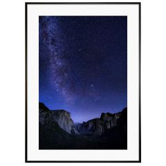 星空写真 アメリカ カリフォルニア州ヨセミテ国立公園トンネルビュー  インテリアアートポスター写真額装 AS0948