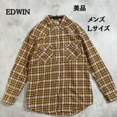 EDWIN エドウィン　長袖　シャツ　Lサイズ　メンズ　チェック柄　美品【B-2】