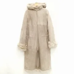 Sマックスマーラ 'S Max Mara ムートン フーデット ロング コート 44 グレージュ系のサムネイル