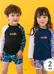 キッズ 水着 男の子 子供水着 女の子 セパレート 長袖 ジュニア みずぎ 日焼け防止 UV対策 ガールズ 3点セット フィットネス 海水浴 レギンス スイムウェア  vii4v843438