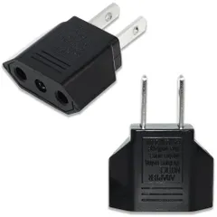 【新着商品】日本 丸型 日本用 平型変換プラグ 6A 2ピンタイプ 国際 1対1変換プラグ 電源変換プラグ 電源変換プラグ 小型 125-250V 携帯便利 C→A プラグ変換 国内用変換プラグ 高互換性 2個セット 海外旅行用 変換プラグ （ブラック）