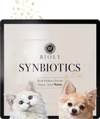 BIOLY 犬猫おやつふりかけ サプリメント 40g 腸活 日本製 1袋 ペットの腸活ふりかけ ドライ納豆 納豆菌 乳酸菌 芋パウダー 無添加 食物繊維 プロバイオティクス シンバイオティクスのサムネイル