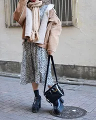Monotone Leopard Flare Long Onepiceのサムネイル