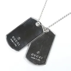 GUCCI グッチ シルバー925 ダブル ドッグタグ ネックレス 50.6g