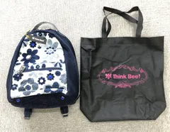【美品】未使用✨シンクビー！ リュック ビババレンシア 花柄 ブルー 新品タグ付き✨シンクビー！ リュック ビババレンシア 花柄 ブルー