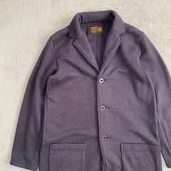 【Jackman】ジャックマン　ネイビー　ジャージコート　ジャケット　ライトアウター　ロング丈　ロングコート