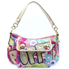 COACH (コーチ) POPPY ポピーポップ カラーコレクション キャンバス レザー 2WAY ショルダーバッグ マルチカラー ゴールド/ピンク 15325