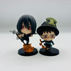 カプセルトイ 炎炎ノ消防隊 森羅日下部 新門紅丸 フィギュア 2体 セット / バンダイ