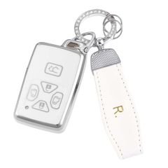 数量限定 アルファード 20系 キーカバー 適合トヨタノア ヴォクシー 60 70系キーケース ヴェルファイア エスティマ 両側スライドドア (シルバーホワイト)