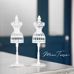 ２体セット ミニトルソー りかちゃん ネオブライス ドレス トルソー マネキン 色当てクイズ ハンドメイド 着せ替え おしゃれ ディスプレイ 結婚式 ウェルカムスペース シンプル 組み立て式 ドール 人形 服 ミニチュア 花びら DIY ファッション
