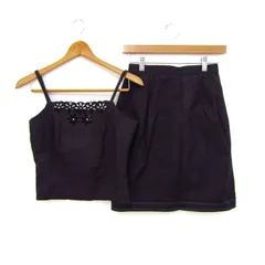 エムズグレイシー セットアップ 上下セット キャミソール スカート レディース 9サイズ ブラック系 M'S GRACY 【中古】