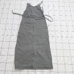 ◇ ⊂ flower フラワー カジュアル - ロング デニムキャミソールワンピース サイズ- グレー系 レディース E  【1508060022905】