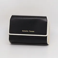 未使用品 サマンサタバサ ブラック×ホワイト レディース財布 KTR 2000000 NSK