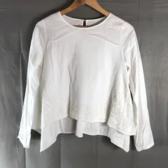 ダイアグラム Diagram GRACE CONTINENTAL カットソー 長袖 レース 刺繍 変形デザイン フレア 綿100％ 白 36サイズ 958892のサムネイル