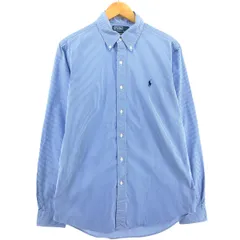 古着 ラルフローレン Ralph Lauren POLO by Ralph Lauren CUSTOM FIT DRESS SHIRT 長袖 ボタンダウンストライプシャツ/eaa547840