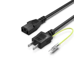 【在庫処分】電源ケーブル モニター 対応 OptiPlex Inspiron Dell互換用 Vostro Precision シリーズ モニター用 【PSE認証/アース線付き】1.2M 電源コード 3ピンソケット(メス)⇔2ピンプラグ(オス) 充電ケーブル