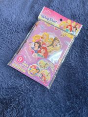 ディズニープリンセスおにぎり用ラップシート　9枚入り　3柄Ｘ3枚シール付き