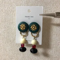 ☆ボタンイヤリング P-204☆