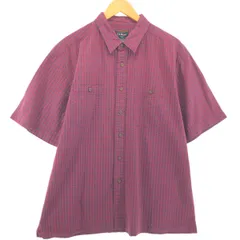 古着 エルエルビーン チェック柄 半袖 シアサッカーシャツ ボックスシャツ メンズXL相当/eaa554563