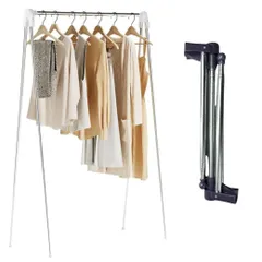 karim 室内物干し 洗濯物干し スタンド ステンレス鋼 折りたたみ 伸縮式 コンパクト 収納便利 布団干し ハンガー 台 軽量 組み立て不要 屋内 屋外 ベランダ 旅行 アウトドア (ブラック) [ブラック]