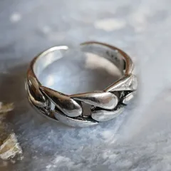 Qroza 喜平 指輪 メキシカンリング フリーサイズ シルバーメッキ 925刻印あり メンズ ファッション シンプル 重厚 人気 おしゃれ プレゼント