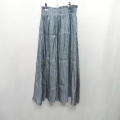 ◇ ⊂ kutir クティール ロング フレア スカート サイズXS ブルー系 レディース E  【1412260037815】