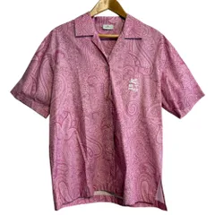 美品 22SS ETRO エトロ ペイズリー柄 ロゴ刺繍 半袖 オープンカラーシャツ 38 ピンクパープル系 レディース 古着 中古 美品 22SS ETRO エトロ ペイズリー柄 ロゴ刺繍 半袖 オープン