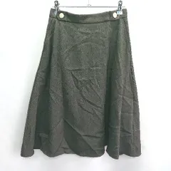 ◇ ◎ ●未使用● ROPE PICNIC ロペピクニック 厚手 シンプル ひざ丈 フレア スカート サイズ38 ブラウン レディース E  【1406050061623】