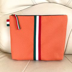 No.362  FIAT  アバルト　ドアポケットポーチ（オレンジ）ハンドメイド